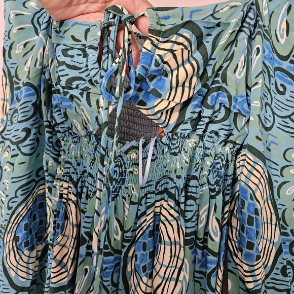 Rhode Phoenix Printed Midi Dress in Aquatic Bloom NWT - Picture 6 of 11